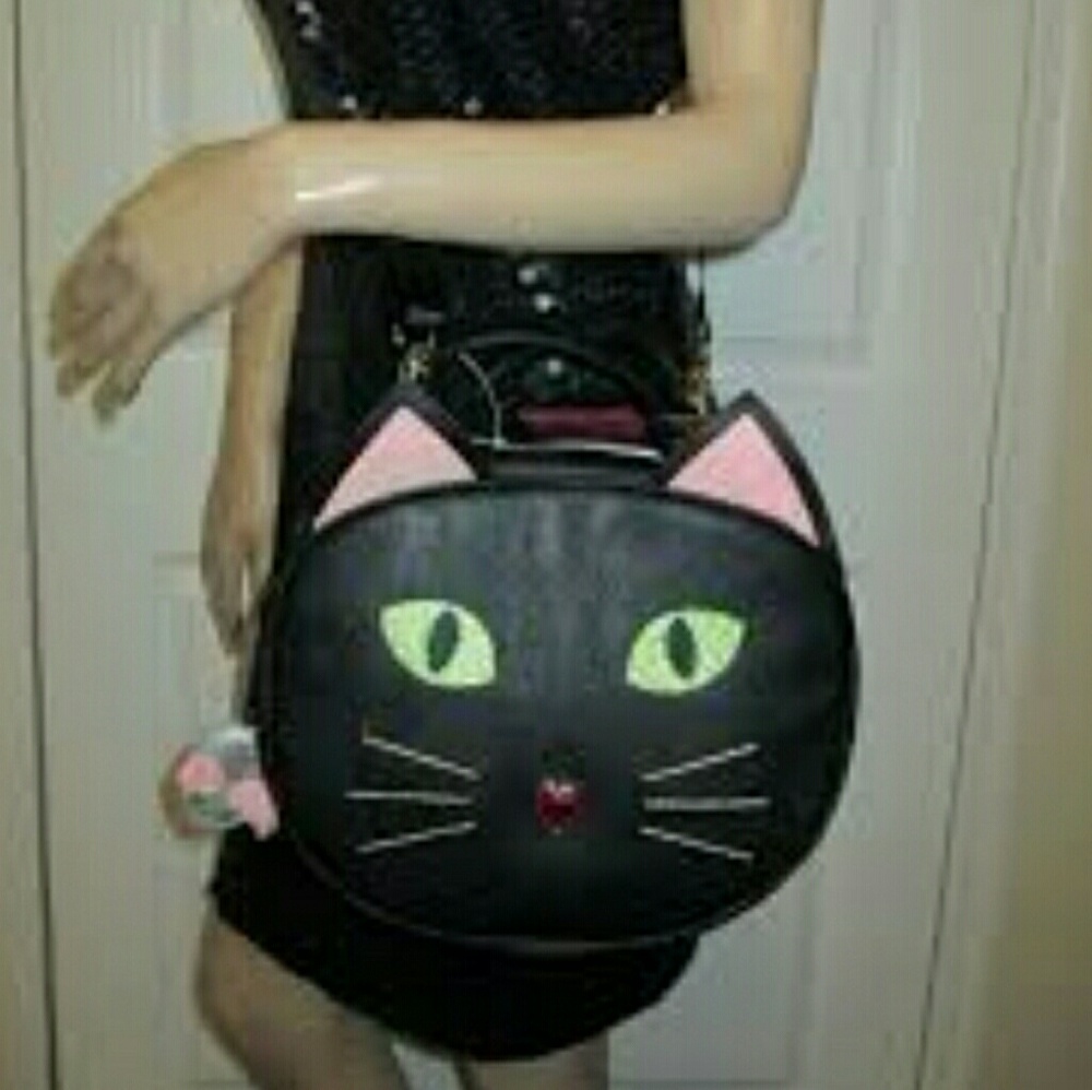 🚫SOLD🛇 Betsy Johnson Black Cat purse/lunch - Picture 3 of 8